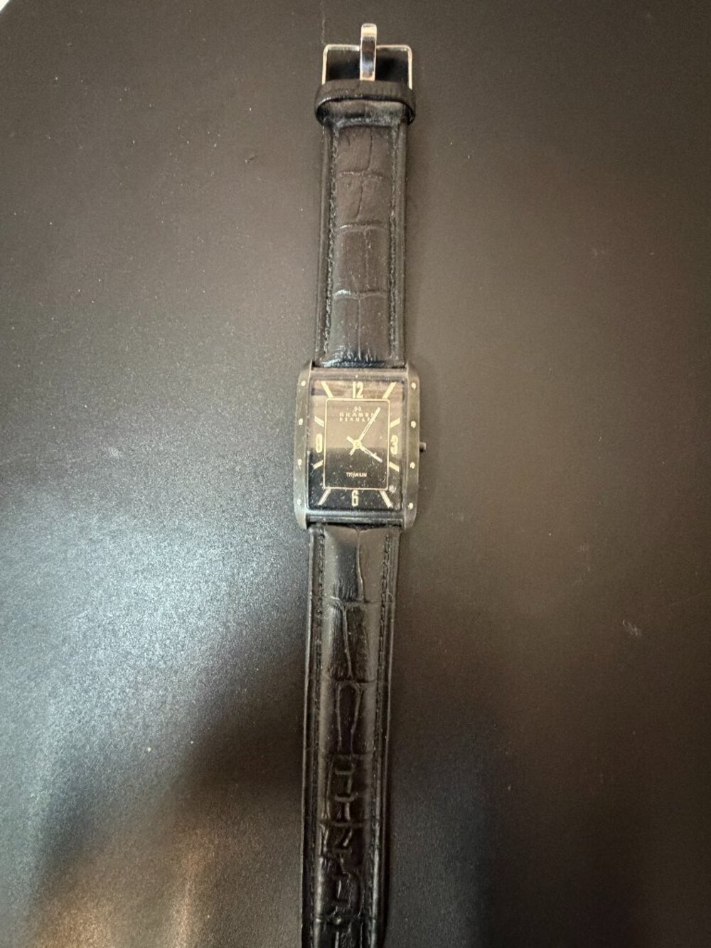 Skagen Denmark Titanium 338LTMLB Black Men's Watch In Great Shape!!